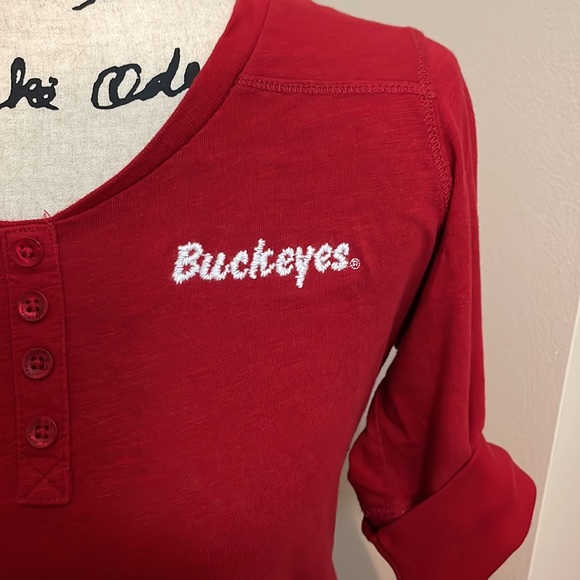 Antigua Ohio State Buckeyes OSU Ladies Women’s Tee Knit Shirt Like New Medium M - Picture 2 of 5